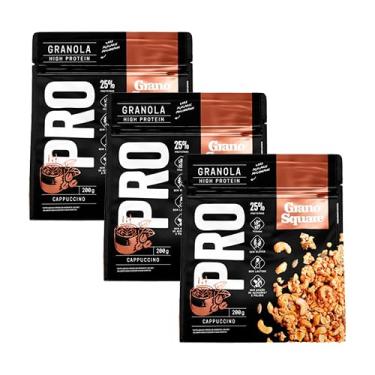 Imagem de Kit 3X: Granola Pro Cappuccino Sem Glúten GranoSquare 200g
