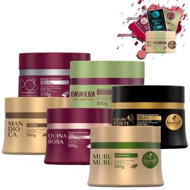 Imagem de Kit Haskell 6 Mascaras Fortalecimento E Hidratação