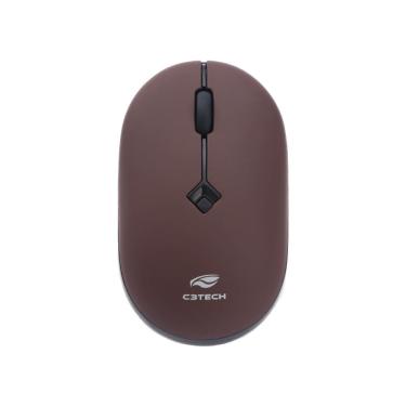 Imagem de Mouse Sem Fio C3Tech M-W60RD USB Nano Ambidestro - Vermelho
