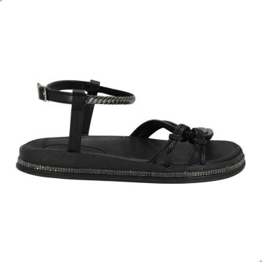 Imagem de Sandália Moleca Tira Santorini Preto Grafite