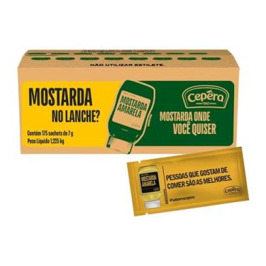 Imagem de Mostarda Cepêra Sachê 7g Caixa C/ 175 Unidades