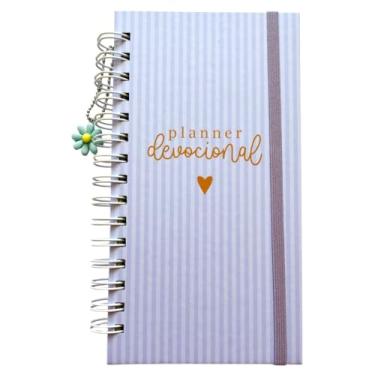 Imagem de Planner Devocional com Leitura Bíblica, 11,5 x 21,5 cm, 100 Folhas, Papel 90g, Bolso Interno (Azul)