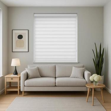 Imagem de Persiana Double Vision Sunny 140larg x 160alt Branca (com bandô) - Top