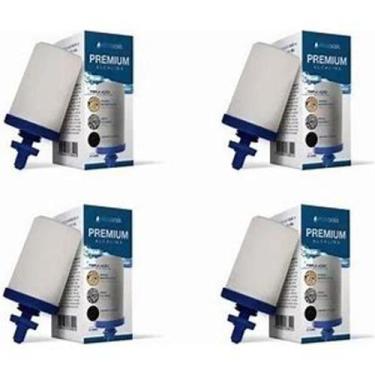Imagem de Kit 4 velas para filtro oasis alcalina tripla ação premium