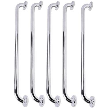 Imagem de Alça Barra De Apoio Inox Kit 5 Uni Suporte Gestante Idoso Criança Corrimao Casa Banheiro Casa Box