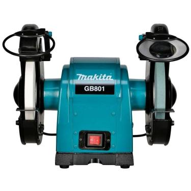 Imagem de Moto Esmeril 550w 3450 Rpm 60hz Com Rebolo Suporte Lamina Afiação Protetor Gb801 220v Makita