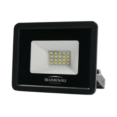 Imagem de Refletor Blumenau De Led Slim 20w Preto Bivolt 6500k Luz Fria