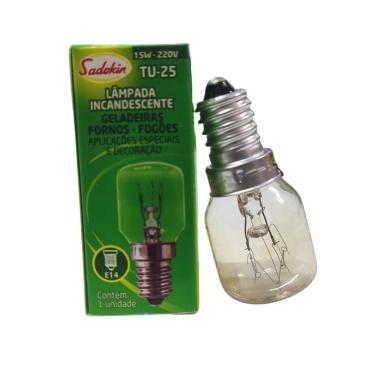 Imagem de Lâmpada Incandescente 15w Sadokin Para Geladeira, Fogões E Fornos 220v
