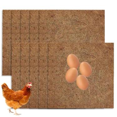 Imagem de Almofada de assentamento de fibra de coco - Almofadas de caixa de nidificação para galinhas laváveis - Almofadas laváveis para caixas de ninhos de aves, forros, forros grossos almofadas Ngumms