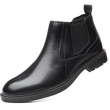 Imagem de Arkbird Botas Chukka Masculinas Oxford De Couro Genuíno, Casuais E Formais, Pretas 9