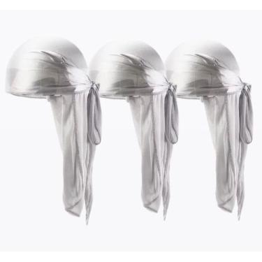 Imagem de Kit 3 Durag Waves Premium Original - Barbershopp62, Branco