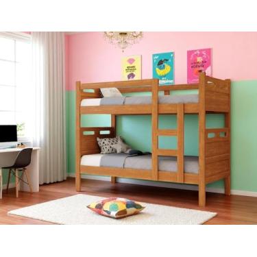 Imagem de Beliche Cama para meninos - Kit Completo com 2 colchões Cor NATURE