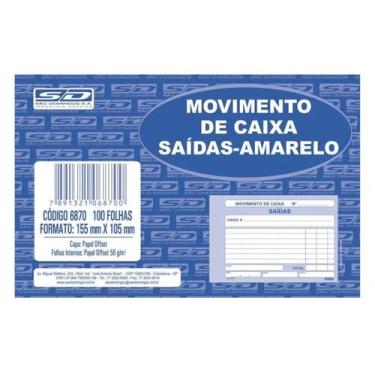 Imagem de Bloco Movimento de Caixa Saídas-Amarelo 100 fls - Tamoio