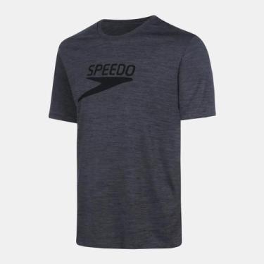 Imagem de Camiseta Speedo Mescla Masculina, Chumbo, M, Masculino