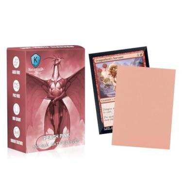 Imagem de Peach Pink Dual Matte Card Sleeves, Katomula Card Sleeves for MTG, Standard Card Sleeve for MTG, PKM, Flesh & Blood