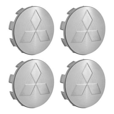 Imagem de Jogo Calota Roda Mitsubishi Triton L200 Tr4 Prata Lisa 55mm - DCAPS