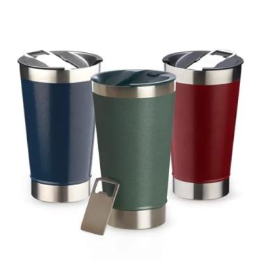 Imagem de Copo Térmico com Tampa, Parede Dupla Isolante, Livre de BPA,