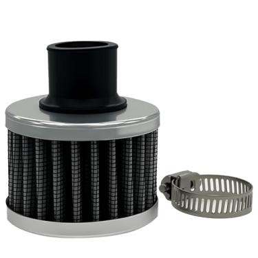 Imagem de Filtro de entrada de ar frio de 18 mm, filtro automotivo de respiro de ar frio com braçadeira ajustável, tampa de válvula de carro, acessório de limpeza de ventilação turbo, adequado para carro e