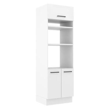 Imagem de Torre Quente Agata 70 Cm 3 Portas - Branco Rustic/branco - MADESA
