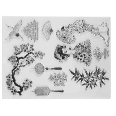 Imagem de Zerodis Carimbos Claros Reutilizáveis ​​para Impressão Clara para Cartões de Felicitações de Envelopes, Fabricando Suprimentos, Material, Carimbos Transparentes para Artesanato