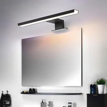 Imagem de GZZBMY Luz de espelho de banheiro lâmpadas de parede LED para interior moderno linear iluminação de parede moldura de imagem luminárias luminárias de alumínio arandela maquiagem quarto sala de estar