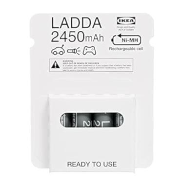 Imagem de Ikea LADDA Baterias Recarregáveis, AA, HR6, 1,2V, 2450mAh, Cinza - Pacote com 4