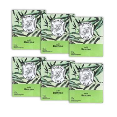 Imagem de Kit 6 Sache Perfumado Bamboo 15g Giorno Casa