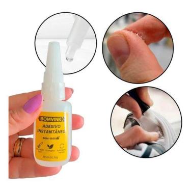 Imagem de Cola Instantânea Super Forte Kit Com 10 Unidades Multiuso - Bomvink