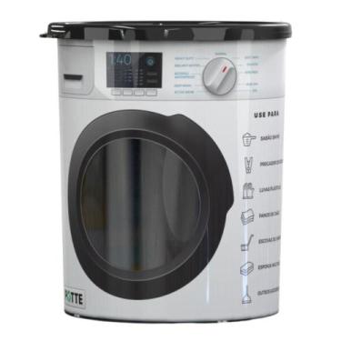 Imagem de Porta Sabão Em Pó 2.1kg Pote Plástico Organizador Lavanderia - Potte