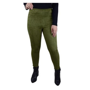 Imagem de Calça Feminina Averzzy Skinny Suede Verde Militar - 6422-Feminino