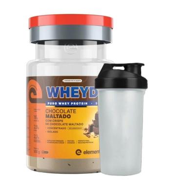 Imagem de Whey Isolado 900g Choco Maltado Coqueteleira Elemento Puro-Unissex