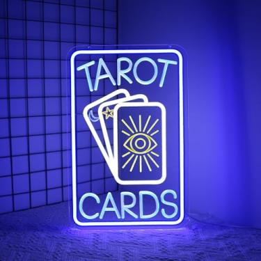 Imagem de Whfobfe Cartas de tarô, letreiro de néon, luzes de néon, letreiros de néon para decoração de parede alimentados por USB para decoração de quarto