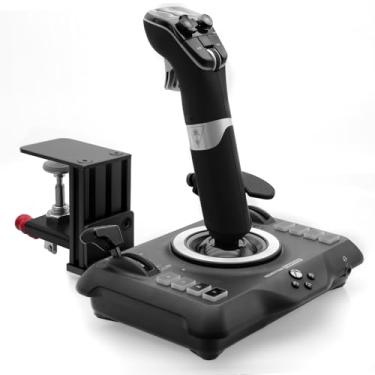 Imagem de HUYE Steel Clamp-on Flight Stick Desk Mount Bracket Designed for Turtle Beach VelocityOne Flightstick & Logitech G Extreme 3D Pro Joystick, Adjustable Desk Mount Holder (Flight Stick Not Included)