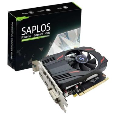 Imagem de SAPLOS Placa de vídeo Radeon RX 550, 4GD5, 128 bits, DisplayPort DVI-D HDMI, placa de vídeo para jogos de PC, GPU de computador, PCIe x 8