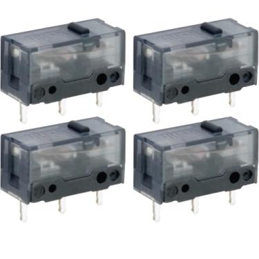 Imagem de ZCZQC 4 peças, mouse para jogos, microinterruptor, botões esquerdo e direito de 3 pinos GM 8.0 para mouse de computador, câmera, videocassete, estéreo, carro, rádio, eletrodomésticos, preto