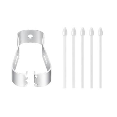 Imagem de 5 pontas/pontas de caneta OEM Tab S9 S de substituição para Samsung Galaxy Tab S9 Ultra/S9 Plus/S9 FE Stylus pontas de silicone macio (5 peças OEM/Branco)