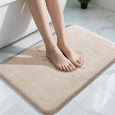 Imagem de Yimobra Tapete de banho de espuma viscoelástica, absorvente super macio, antiderrapante, 80 x 50 cm, secagem rápida, tapete lavável na máquina para banheira e chuveiro, acessórios de decoração de casa