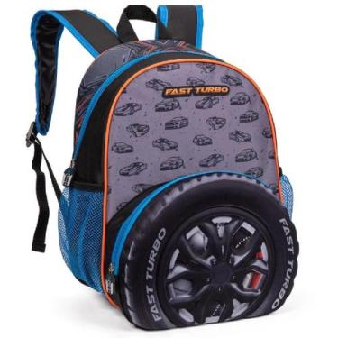 Imagem de Mochila escolar masculina Fast turbo - Nova Rio, Laranja