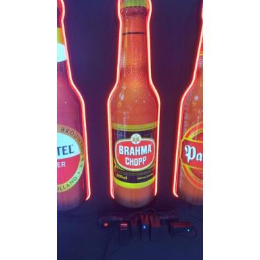 Imagem de Luminoso Neon e Led em Formato de Garrafa 3D com Alto Relevo e Acabame