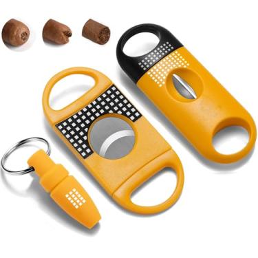 Imagem de Conjunto de cortador de charuto, com cortador reto para charutos, cortador em V para charutos, perfurador de charutos, kit de acessórios multifuncionais para caixa de umidificador, ferramentas