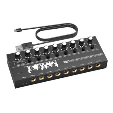 Imagem de Kokiya Mini mixer de áudio, linha de mixer estéreo/mono, baixo ruído para amplificador de alto-falante de microfone, 8 Canais