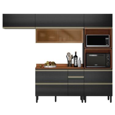 Imagem de Cozinha Modulada Proença 4 Peças Balcão 120cm com Tampo em MDF - Demartêz