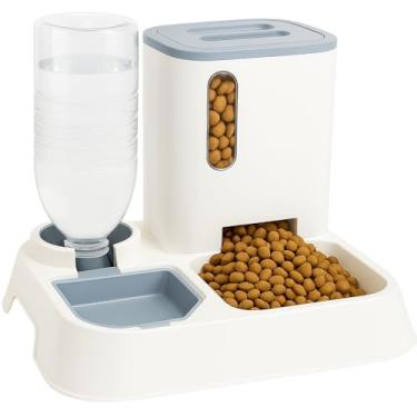 Imagem de Comedouro E Bebedouro Automático Alimentador Inteligente 2 em 1 água e Ração (Branco)