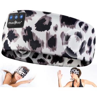Imagem de Fones de ouvido Sleep MUSICOZY Bluetooth 5.4 Faixa de cabeça sem fio