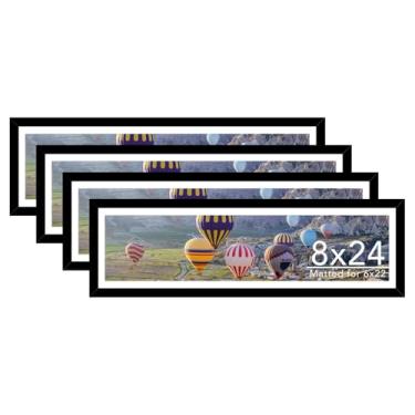 Imagem de JCJMY Conjunto de 4 porta-retratos 20 x 61 com tapete de 15 x 56 cm, moldura panorâmica para fotos 15 x 55 com tapete ou 20 x 61 sem tapete, moldura grande para pôster de 20 x 61 cm com acrílico