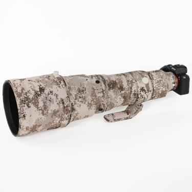 Imagem de CHASING BIRDS Capa protetora de lente impermeável camuflada para Sony FE 600 mm F4 GM OSS OSS (grade marrom, com TC 2.0X (SEL20TC))