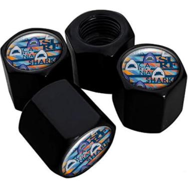 Imagem de Tampas de haste de válvula de pneu de metal, pacote com 4, tampas de haste de roda de carro, tampas de válvula de ar universais de alumínio para carros, caminhões, SUVs, bicicletas, motocicletas