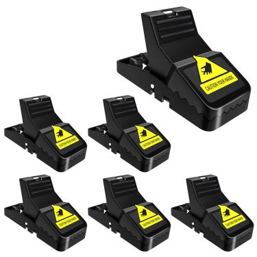 Imagem de Armadilhas para Rato Internas para Casa: Armadilha de Ratos Pequena para Morte em Casa - Pacote com 6 Armadilhas de Rato Fácil de Conjunto Que Funcionam Assassino de Rato Reutilizável Profissional