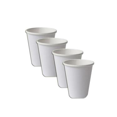 Imagem de Copo De Papel Branco 120Ml Biodegradável 55 U Kit 4