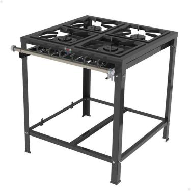 Imagem de Fogão Industrial Progás PMSD-42 G2 4 Bocas A Gás 2 Bocas Duplas e 2 Bocas Simples Sem Forno P42198